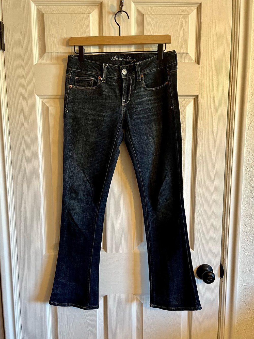 American Eagle Outfitters Dark Blue Skinny Kick Stretch Jeans